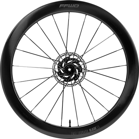 Komplet kół RAW GLOSSY SET FCC (55MM) 21H/21H FFWD/CERAMICSPEED 2:1 DBCL 12MM TA
