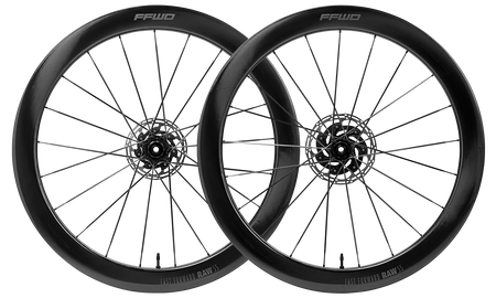 Komplet kół RAW GLOSSY SET FCC (55MM) 21H/21H FFWD/CERAMICSPEED 2:1 DBCL 12MM TA